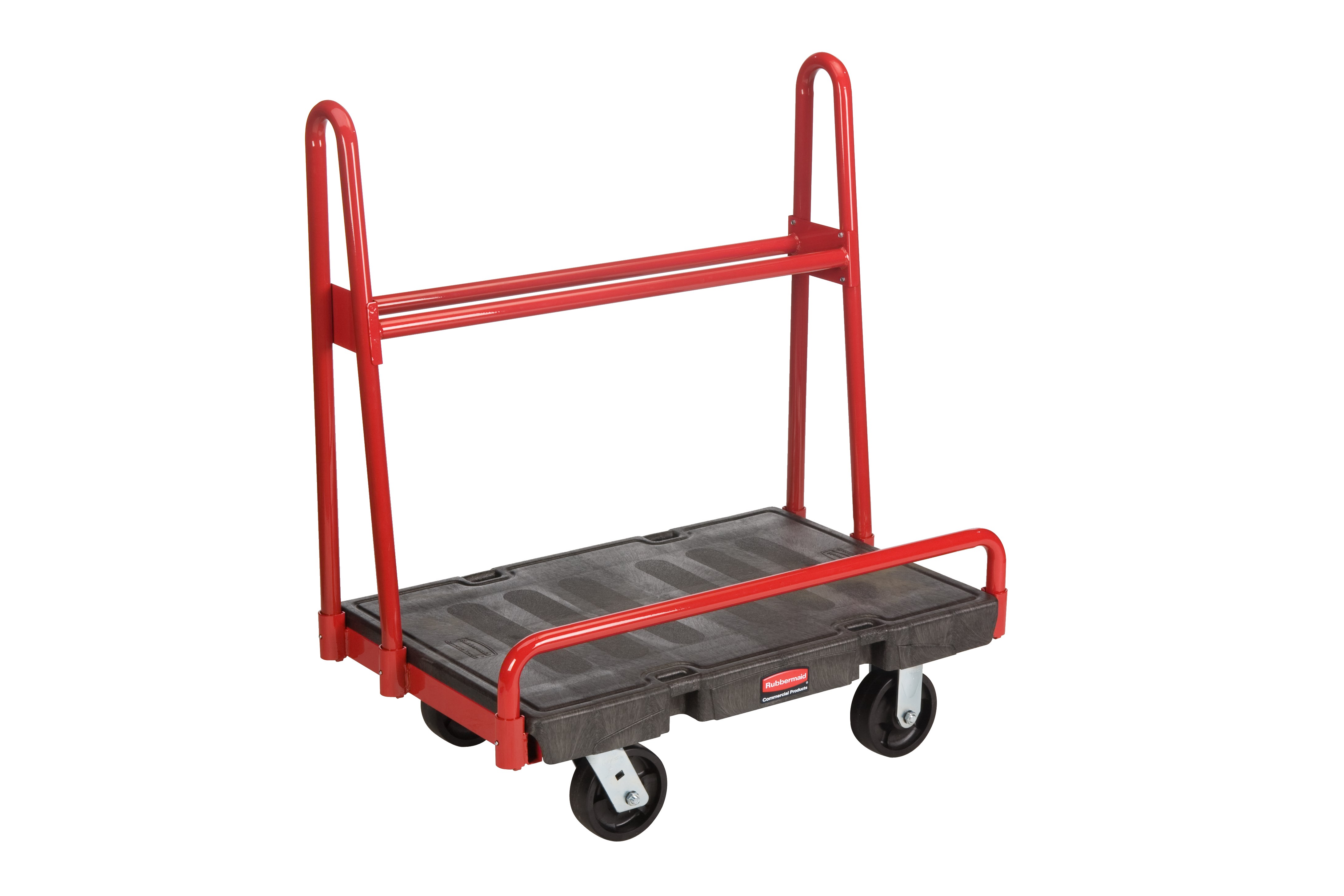 The Rubbermaid Commercial A-Frame Panel Truck 24"X36" with 6"POLYOLEFIN casters, 2000 lb. capacity
