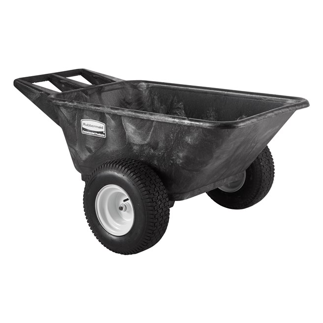 Rubbermaid Commercial Big Wheel Cart is a professional-grade wheelbarrow that can support up to 700 lbs.