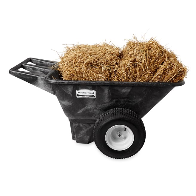 Rubbermaid Commercial Big Wheel Cart is a professional-grade wheelbarrow that can support up to 700 lbs.