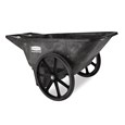 The Rubbermaid Commercial Big Wheel Cart is a professional-grade wheelbarrow that can support up to 300 lbs.