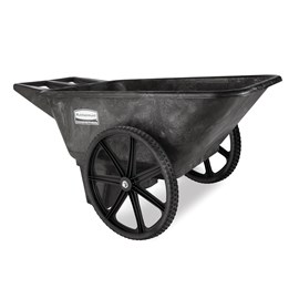 The Rubbermaid Commercial Big Wheel Cart is a professional-grade wheelbarrow that can support up to 300 lbs.