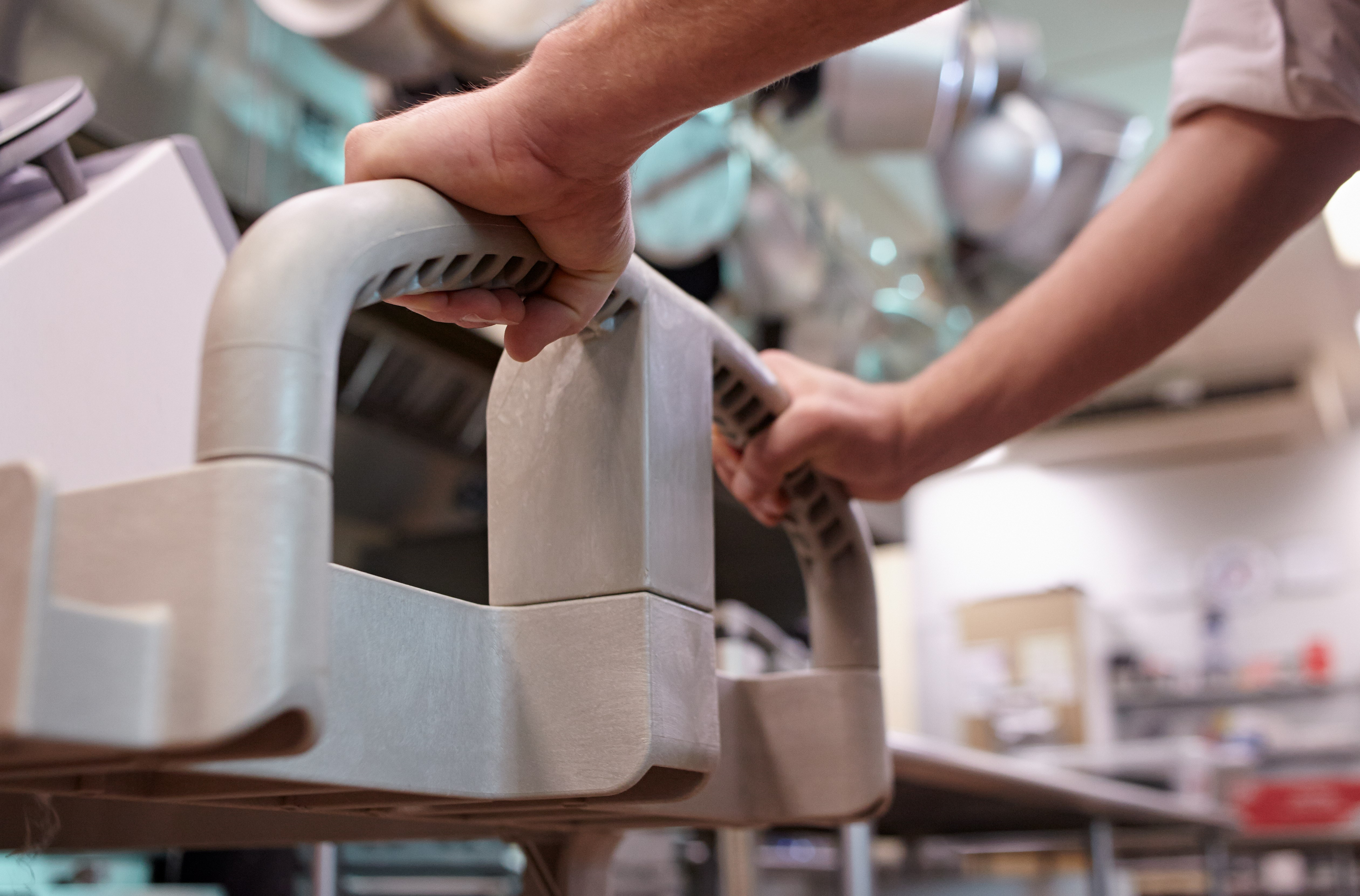 Heavy-Duty Utility Cart with Flat Shelf transports materials, supplies, and heavy loads securely with up to 500 lbs. load capacity. The flat shelf provides a large work surface for oversized loads.