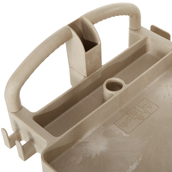 The Rubbermaid Commercial Heavy Duty 2 Shelf Utility Cart. High-density structural foam construction makes this cart sturdy, lightweight, and maneuverable.