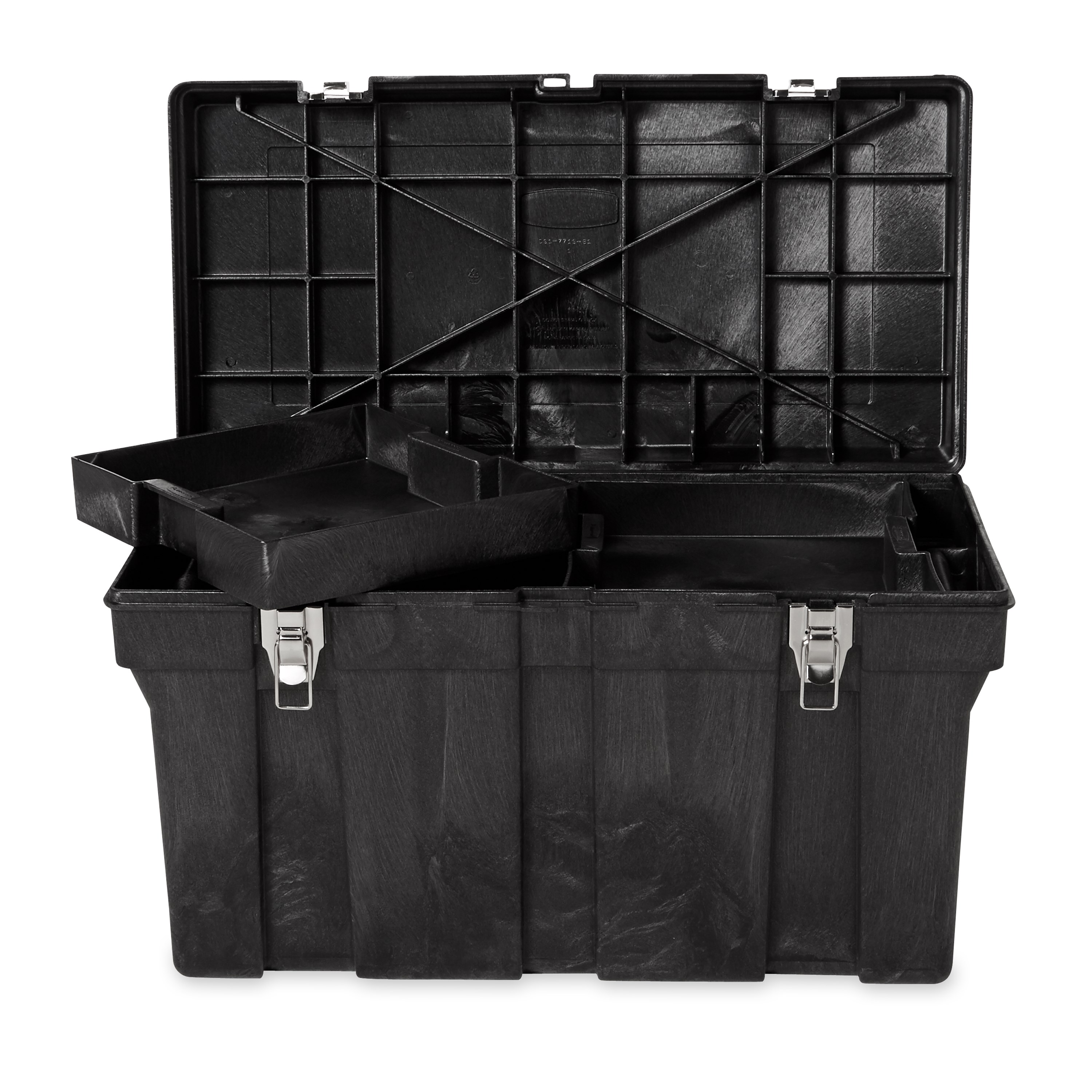 The Rubbermaid Commercial professional grade tool box for commercial/industrial use. Made of sturdy structural foam construction that won’t rust, dent, chip, or peel.