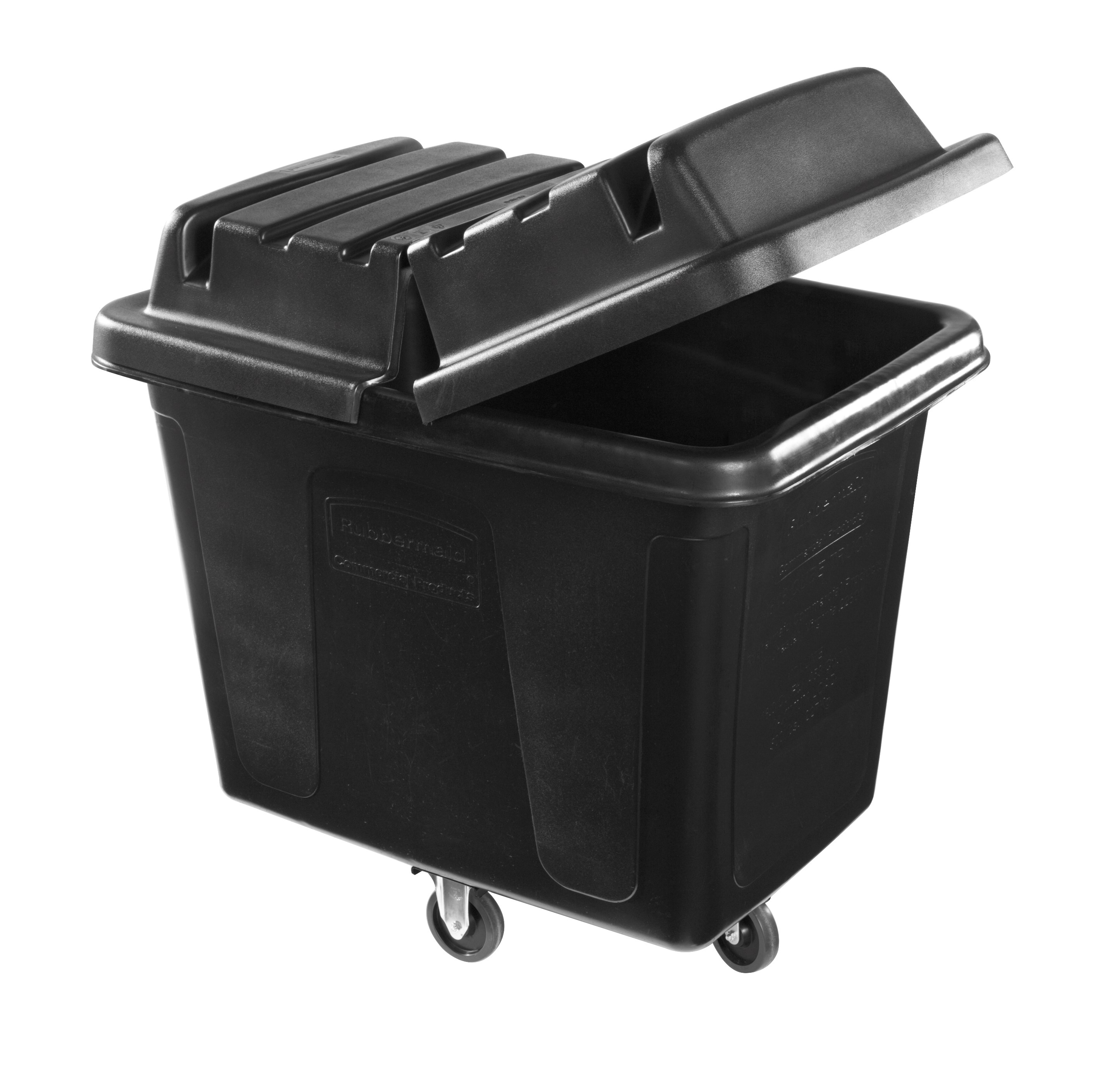 Rubbermaid Commercial 1867537 Executive Series 16 Cubic Feet Cube Truck, 500 lbs load capacity, 43.7" x 31" x 37", Quiet Casters, Black.