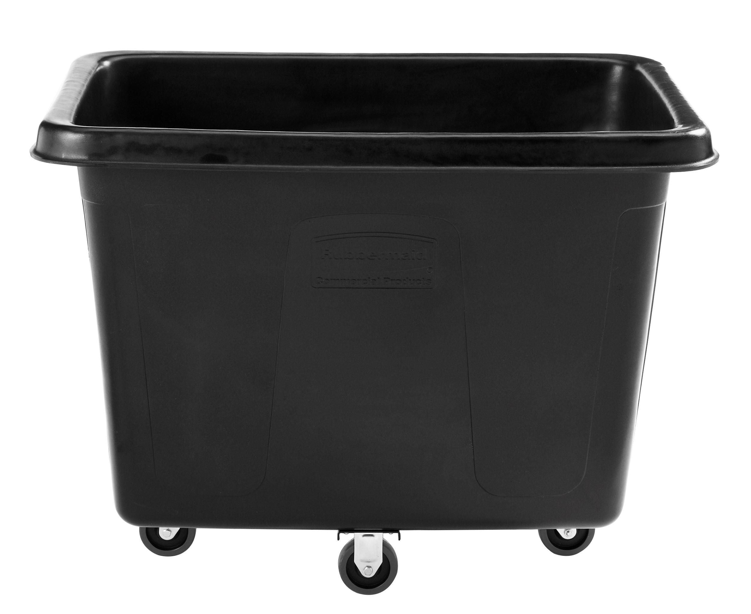 Rubbermaid Commercial 1867538 Executive Series 12 Cubic Feet Cube Truck, 43" x 28" x 33"、耐荷重400ポンド、静音キャスター、ブラック。