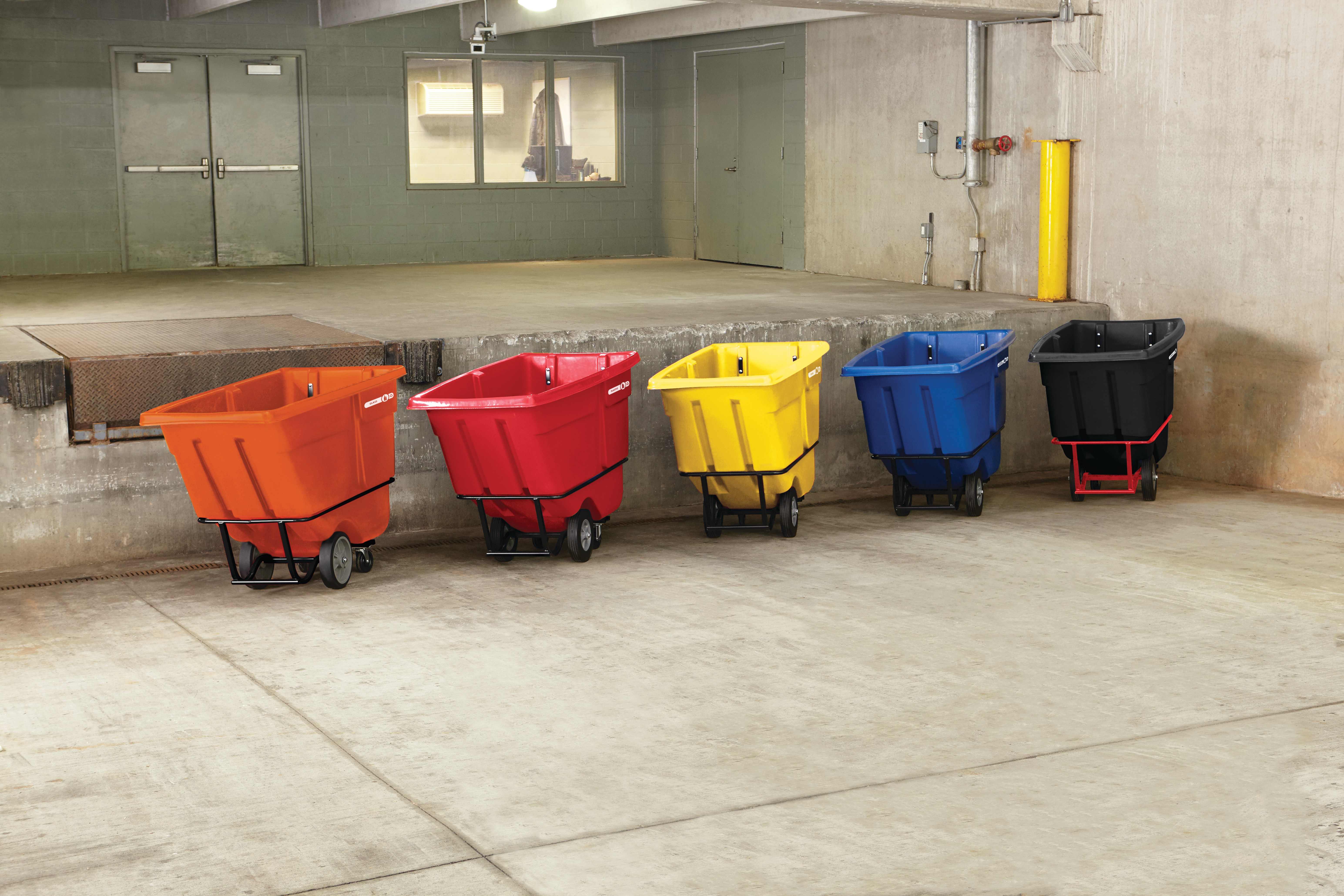 Durable rotational molded trucks handle heavy loads up to 1,250 lbs. with ease