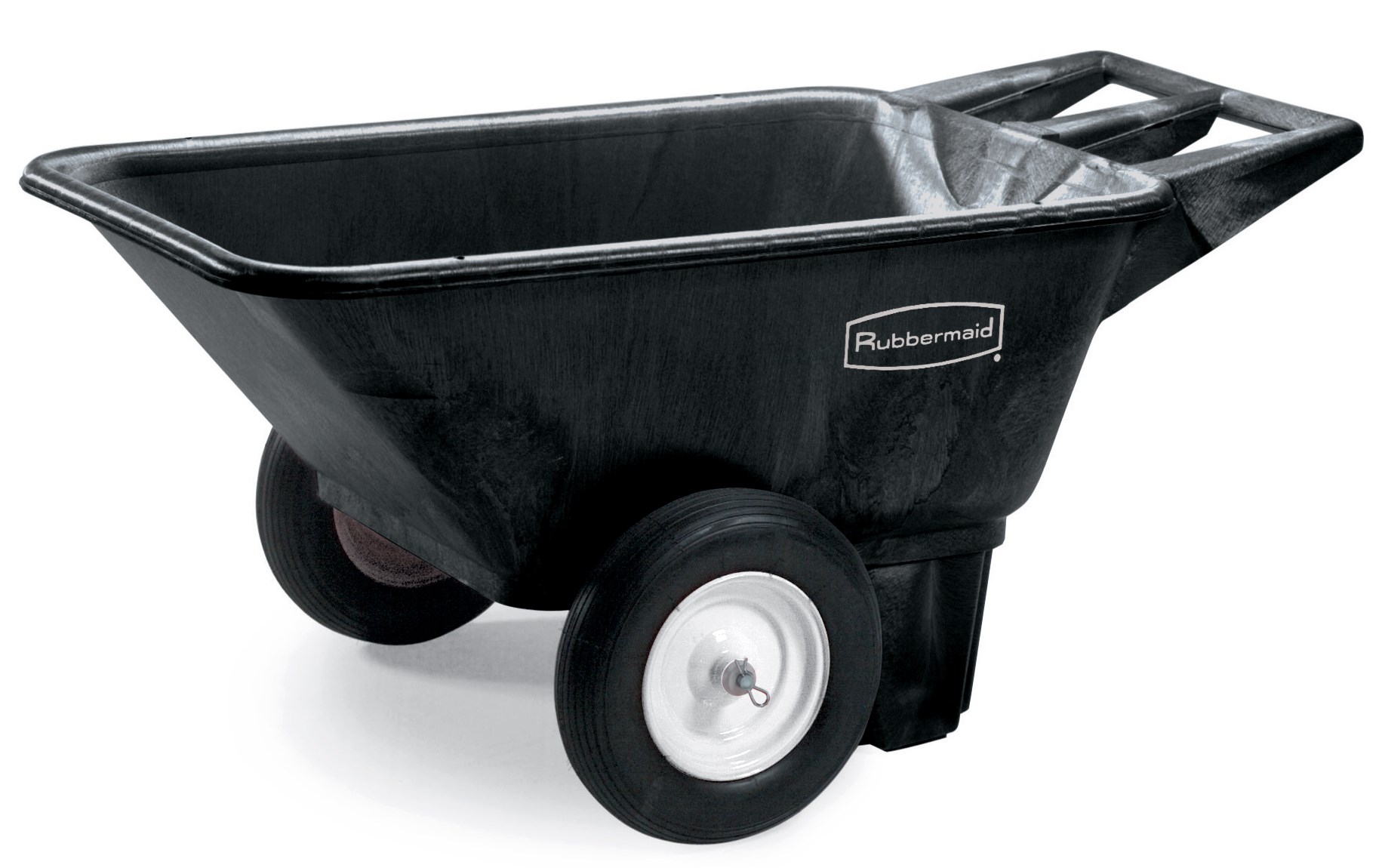 Heavy-Duty Low Wheel Cart, 7.5-Cubic Foot, Unassembled, Blac