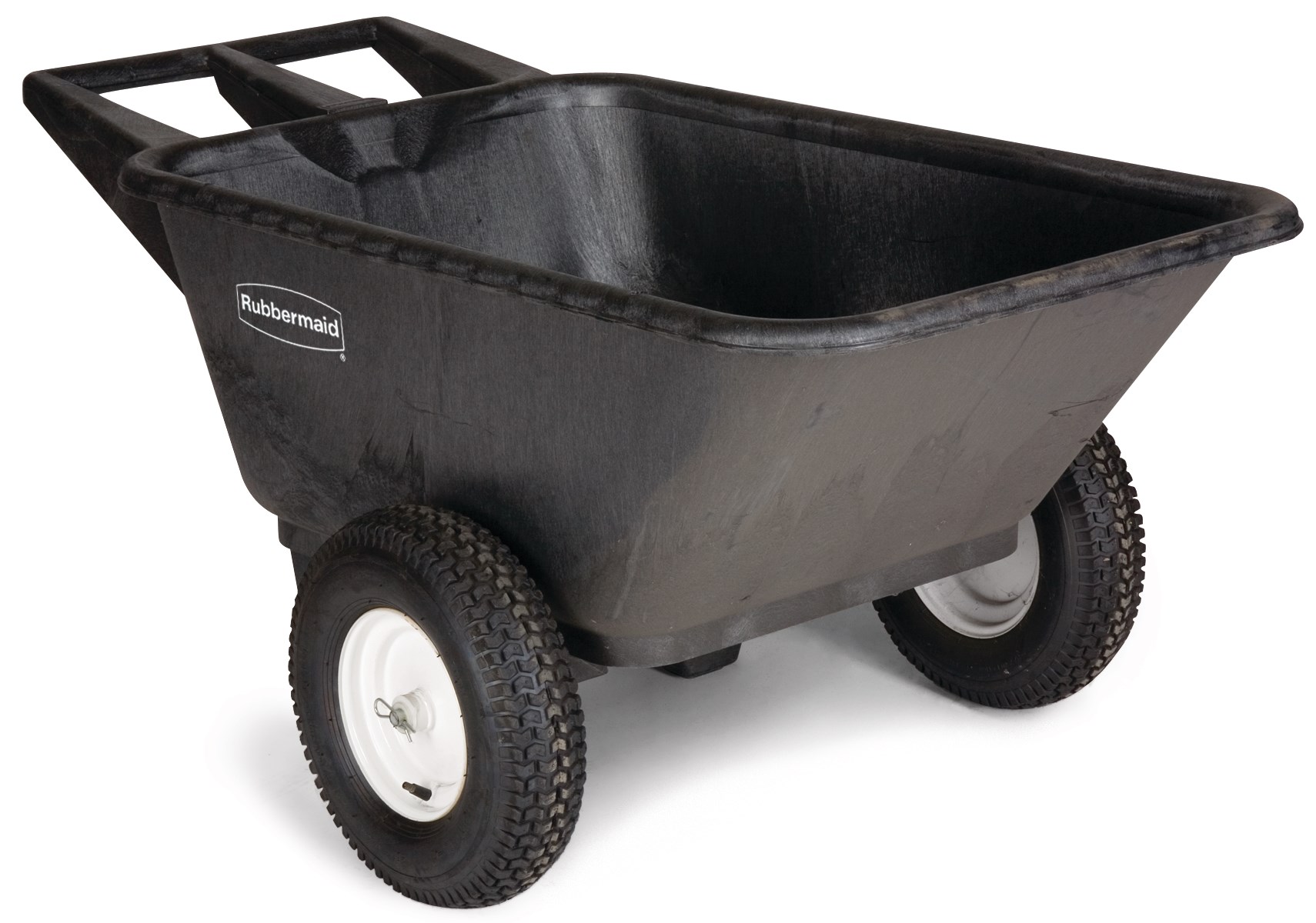 The Rubbermaid Commercial Big Wheel Cart is a professional-grade wheelbarrow that can support up to 300 lbs.