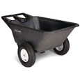 The Rubbermaid Commercial Big Wheel Cart is a professional-grade wheelbarrow that can support up to 300 lbs.
