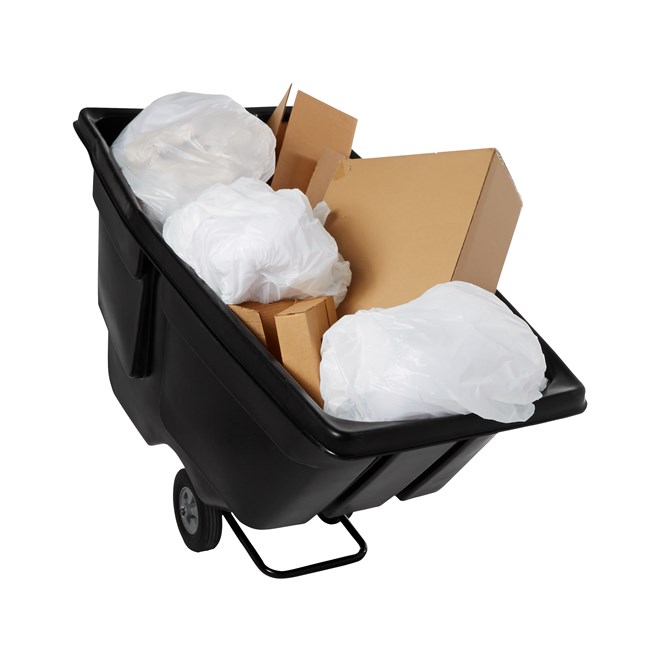 Durable rotational molded trucks handle heavy loads up to 600 lbs. with ease.