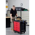The 5-Drawer Mobile Work Center is a comprehensive mobile workbench with easy-to-organize tool storage.