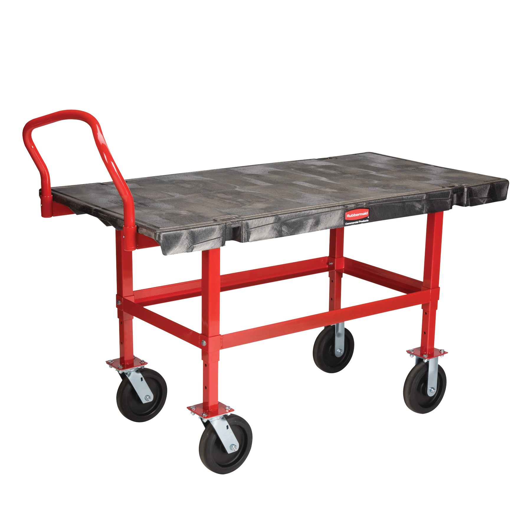 The Rubbermaid Commercial Work Height Platform Truck 30"X60" with 8"TPR casters, 2000 lb. capacity