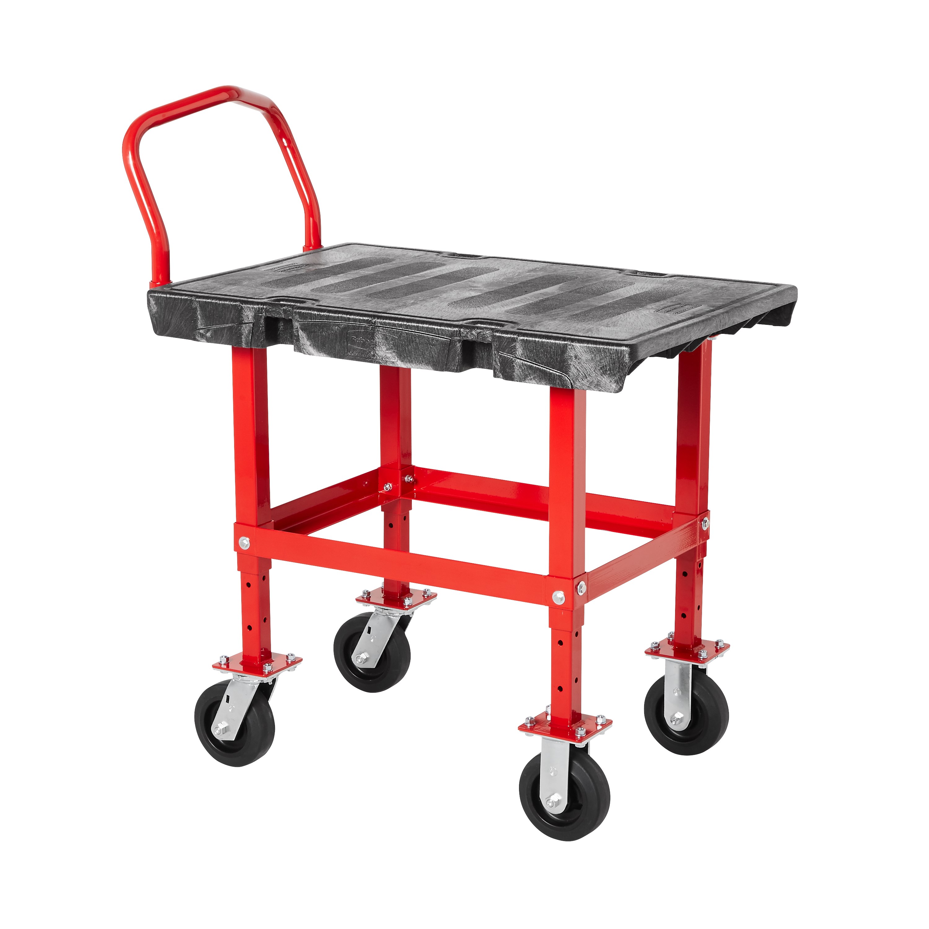 The Rubbermaid Commercial Work Height Platform 24"X36" with 6"TPR casters, 2000 lb. capacity