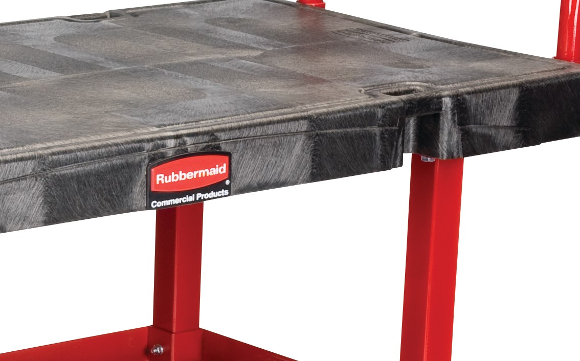 The Rubbermaid Commercial Work Height Platform 24"X48" with 8"TPR casters, 2000 lb. capacity