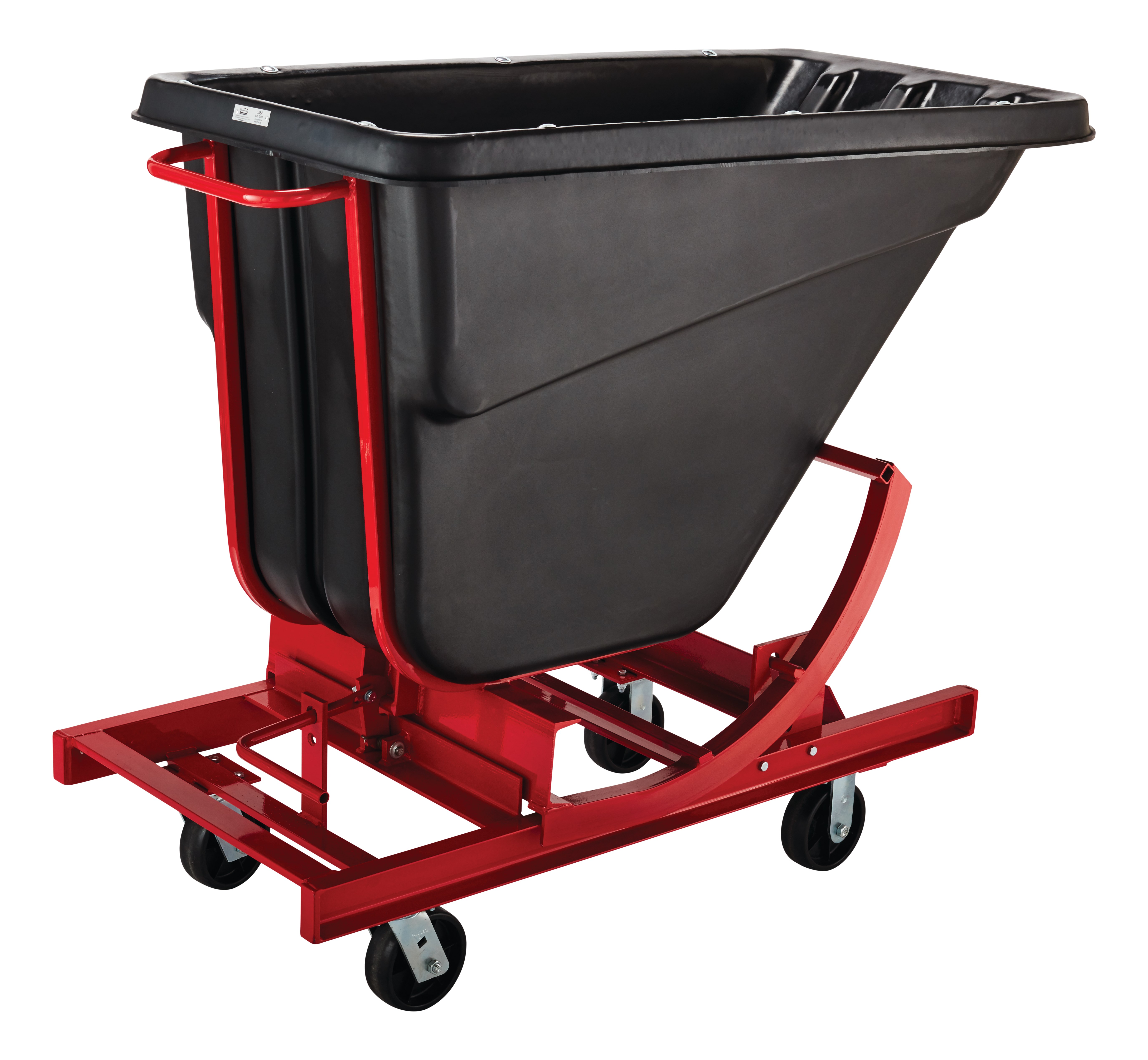 Large-capacity hoppers store and dump heavy loads up to 750 lbs. with ease.