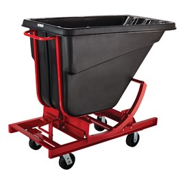 Large-capacity hoppers store and dump heavy loads up to 750 lbs. with ease.