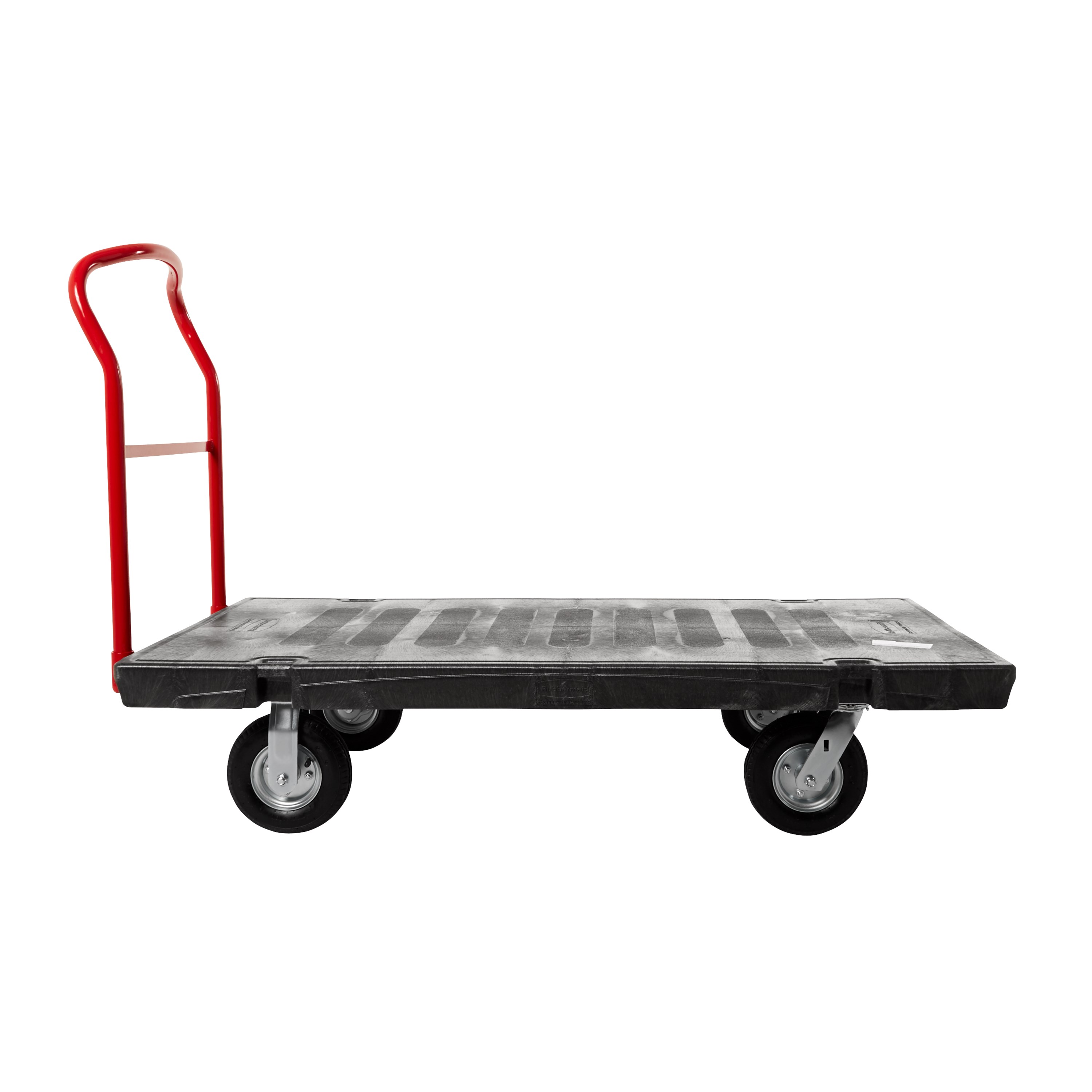 The Rubbermaid Commercial Heavy Duty Platform Truck 40"X70" with 8"POLYOLEFIN casters, 2000 lb. capacity