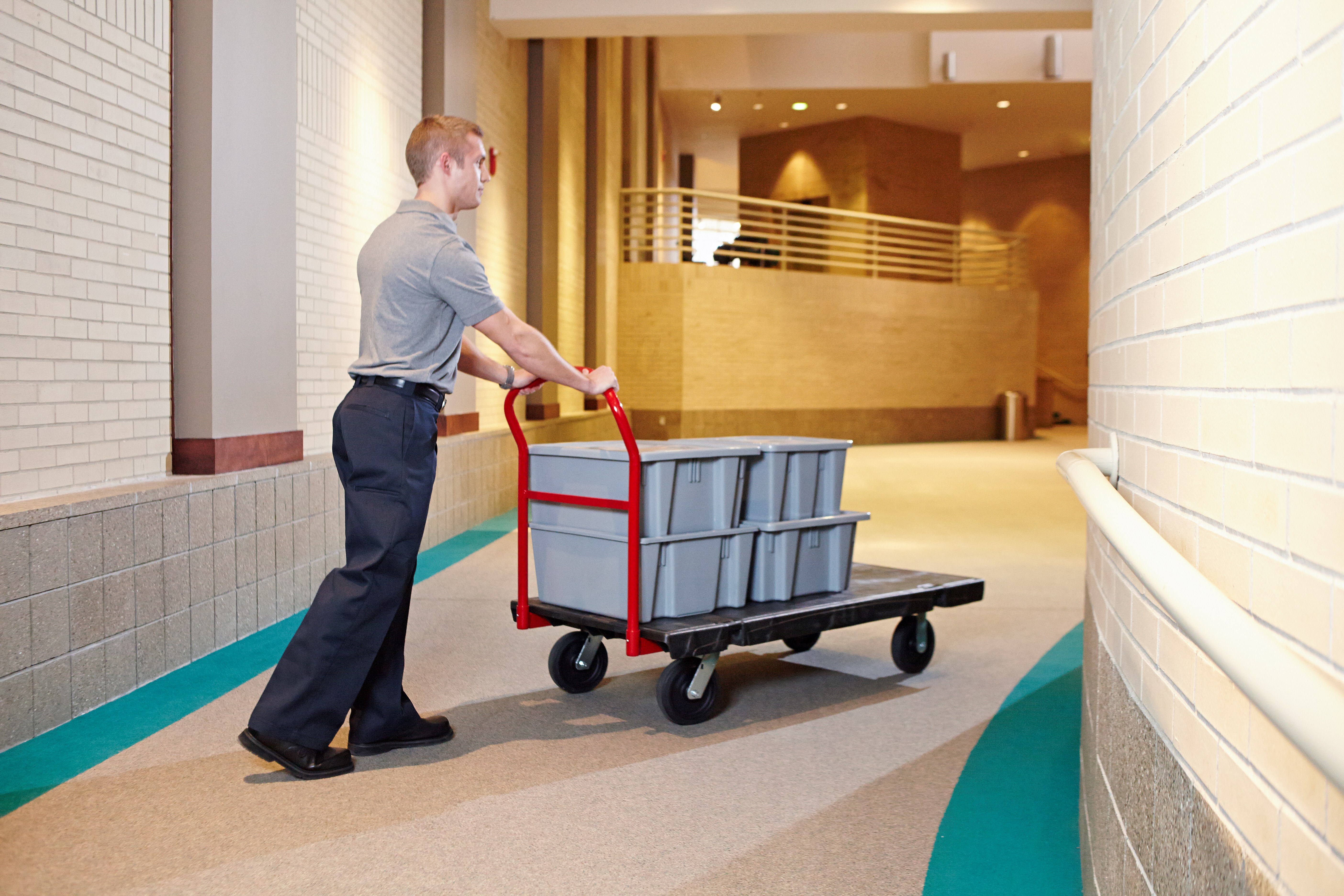The Heavy-Duty Platform Truck is ideal for moving large, heavy, oversized loads efficiently throughout a facility with up to 2,000 lb. capacity.