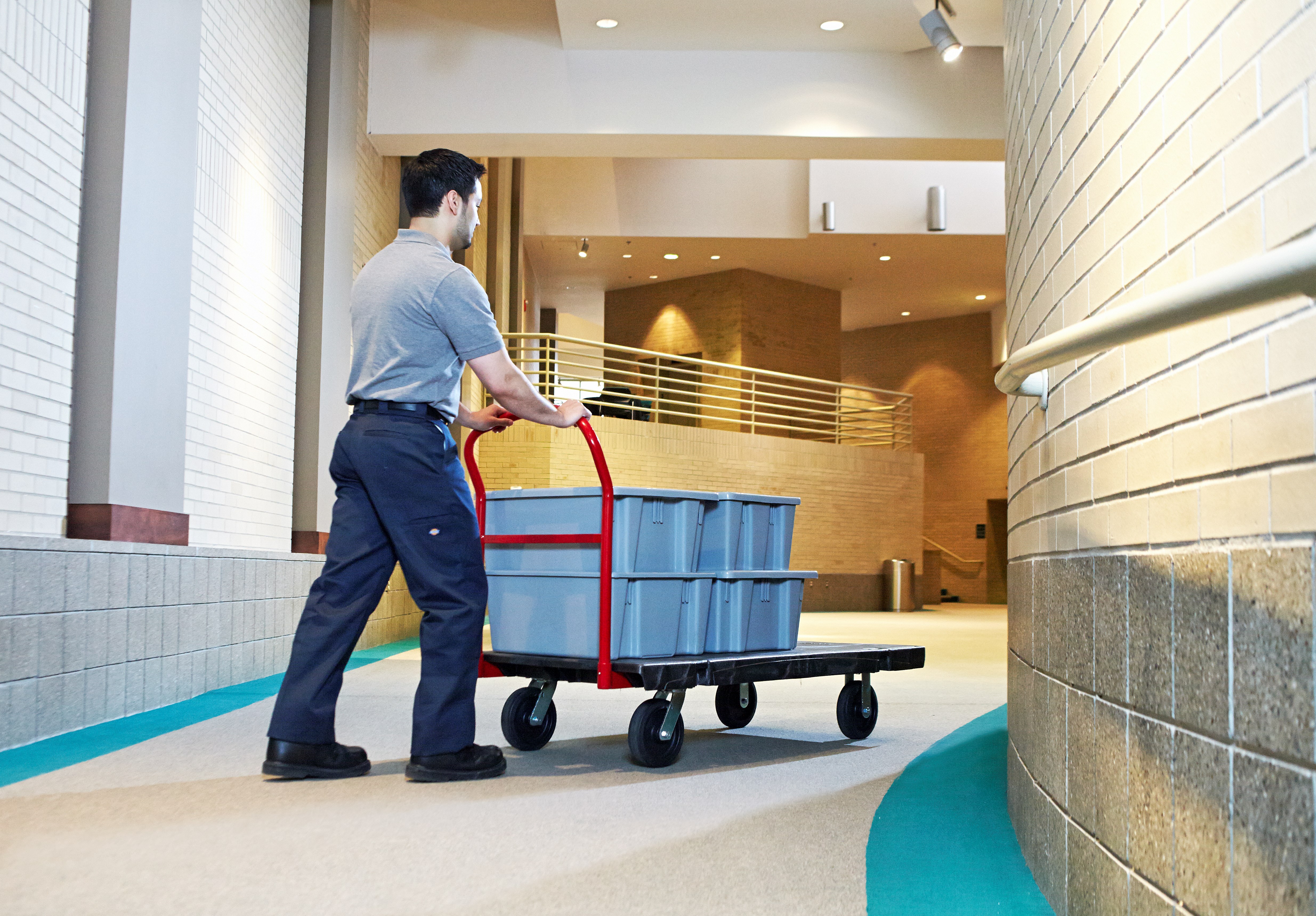 The Heavy-Duty Platform Truck is ideal for moving large, heavy, oversized loads efficiently throughout a facility with up to 2,000 lb. capacity.