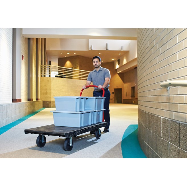 The Heavy-Duty Platform Truck is ideal for moving large, heavy, oversized loads efficiently throughout a facility with up to 2,000 lb. capacity.