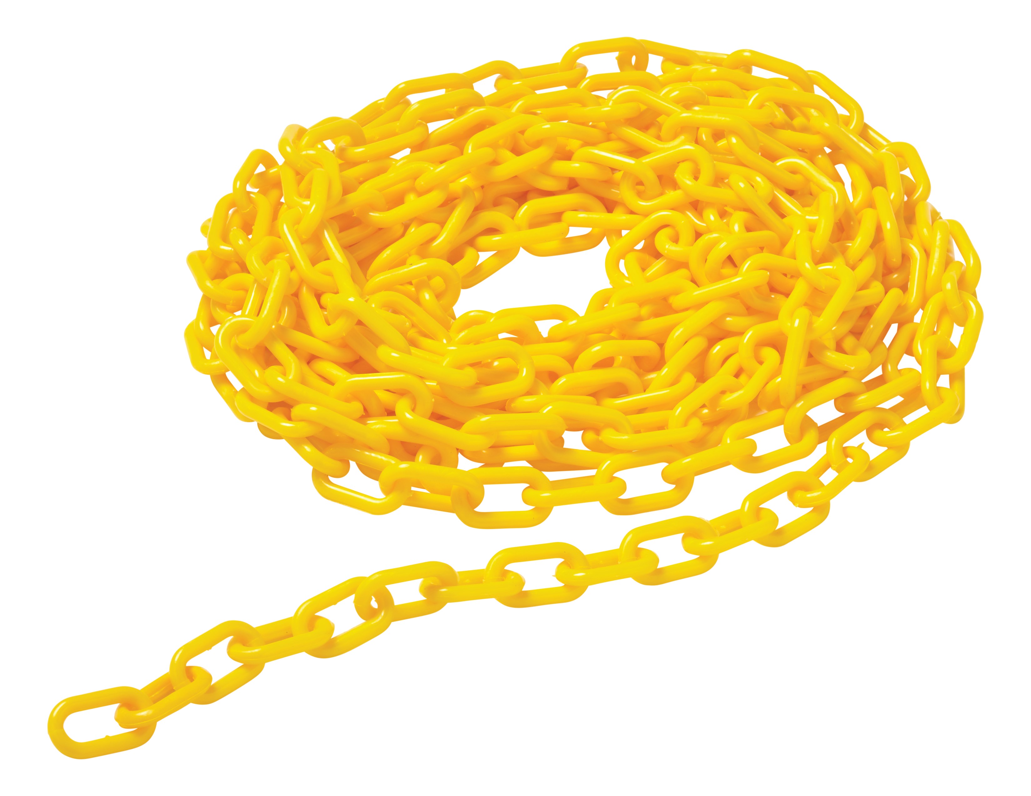 20 ft. chain attaches to Safety Cones to form a barrier.