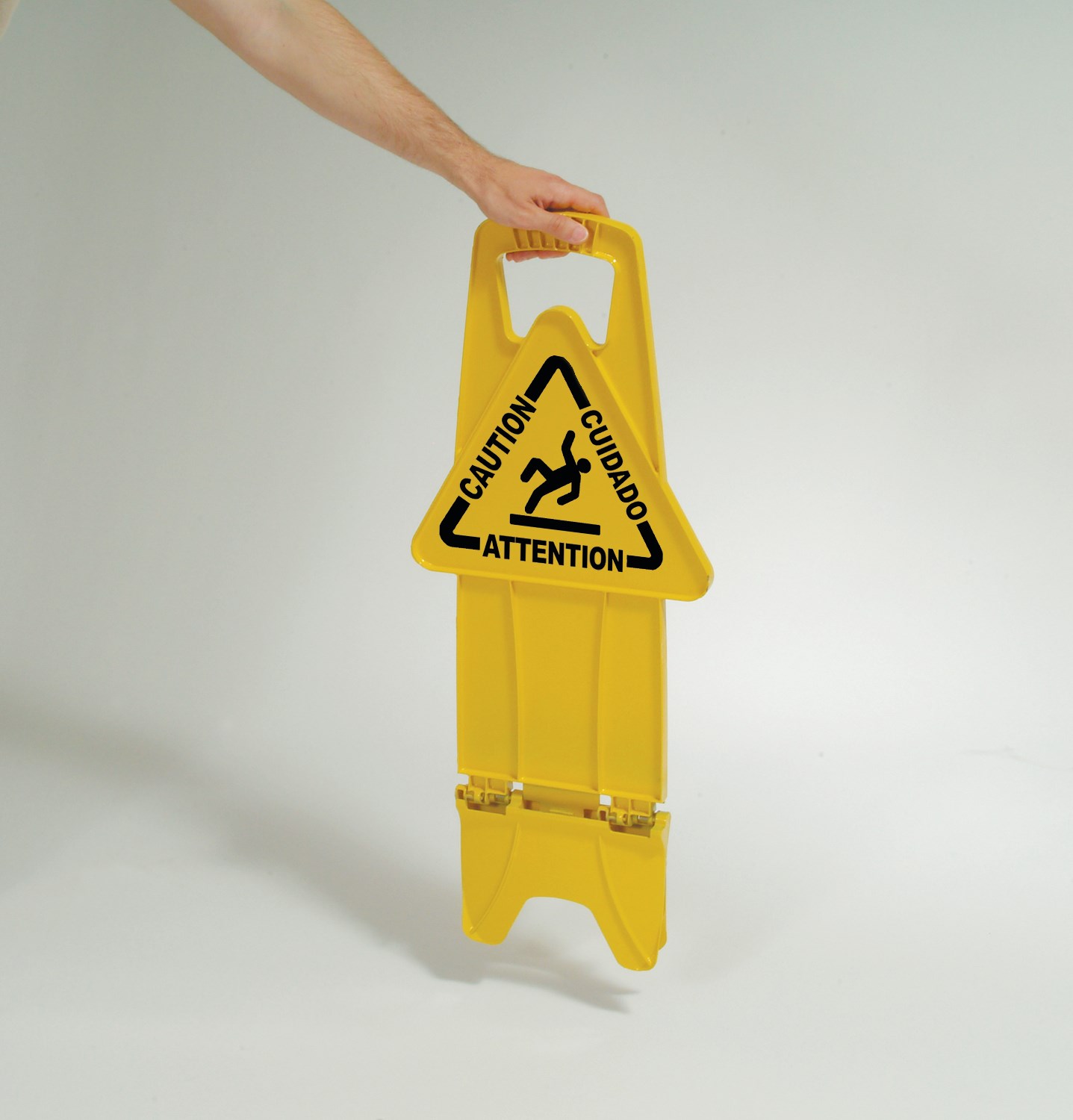 Unique “no tip” design is 2-sided for effective multilingual safety communication that utilizes ANSI/OSHA-compliant color and graphics.