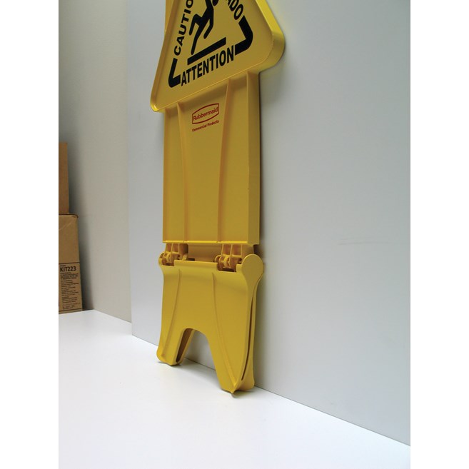 Unique “no tip” design is 2-sided for effective multilingual safety communication that utilizes ANSI/OSHA-compliant color and graphics.