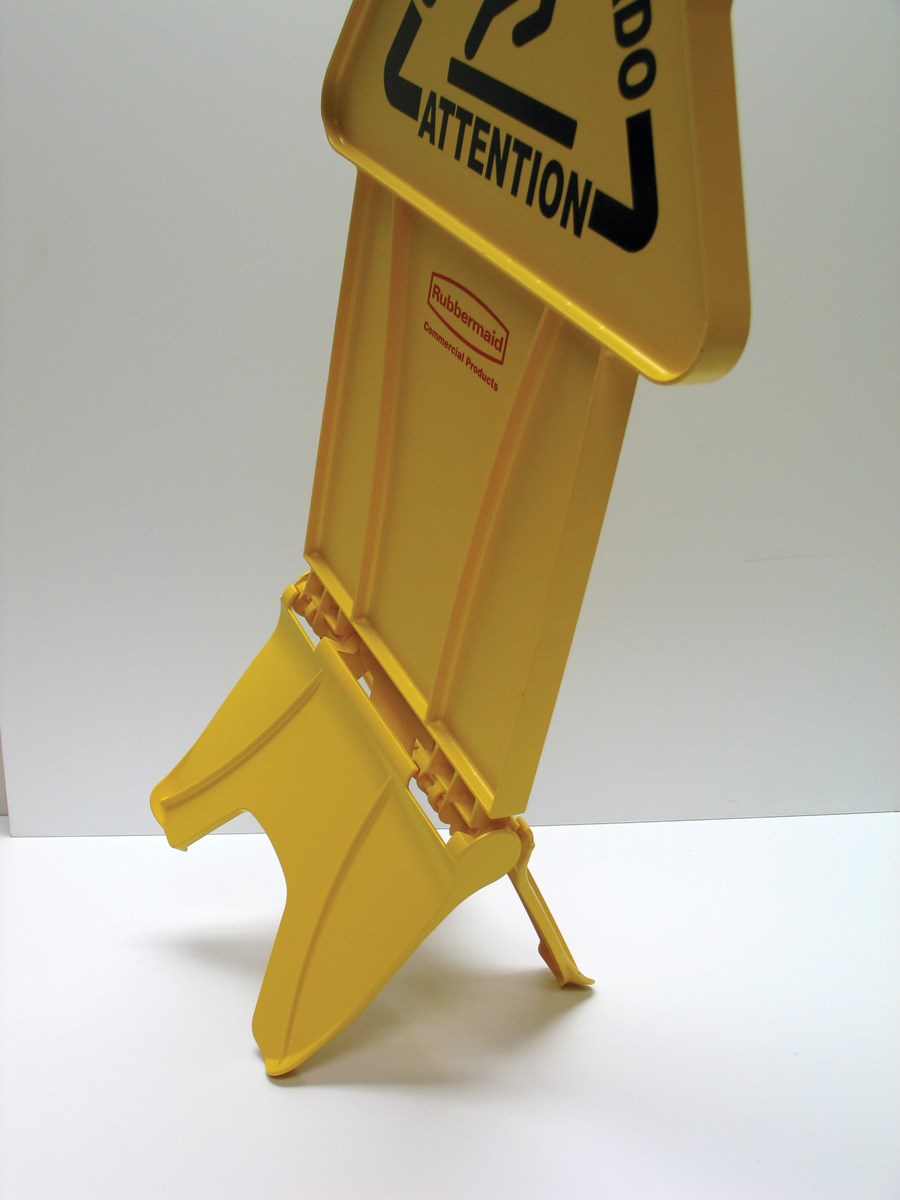 Unique “no tip” design is 2-sided for effective multilingual safety communication that utilizes ANSI/OSHA-compliant color and graphics.