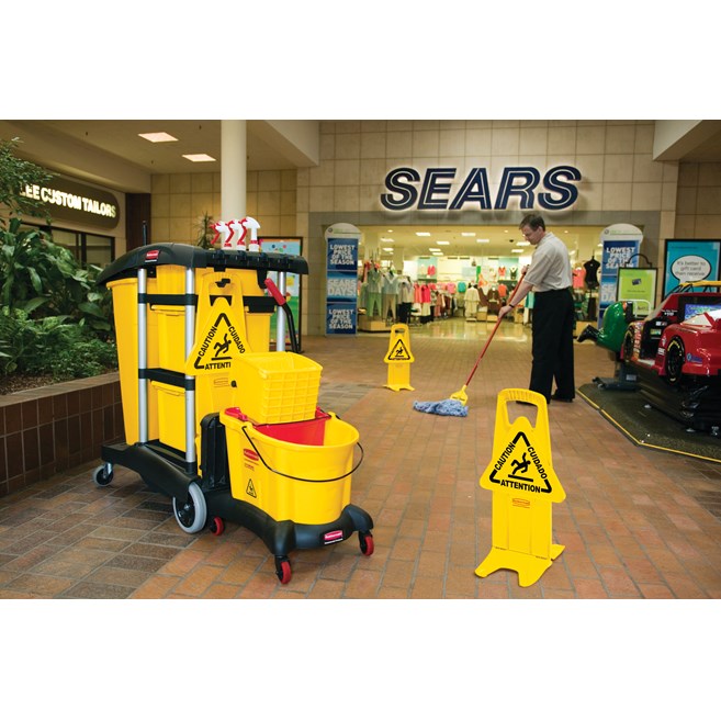 Unique “no tip” design is 2-sided for effective multilingual safety communication that utilizes ANSI/OSHA-compliant color and graphics.