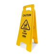 Ce panneau léger affiche « Attention sol glissant » sur 2 côtés pour assurer une communication efficace en matière de sécurité. Sa couleur et ses indications sont conformes ANSI/OSHA.