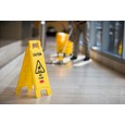 Lightweight "Caution Wet Floor" sign is 2-sided for effective safety communication and utilizes ANSI/OSHA-compliant color and graphics.