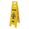 Ce panneau léger affiche « Attention sol glissant » sur 4 côtés pour assurer une communication efficace en matière de sécurité. Sa couleur et ses indications sont conformes ANSI/OSHA.