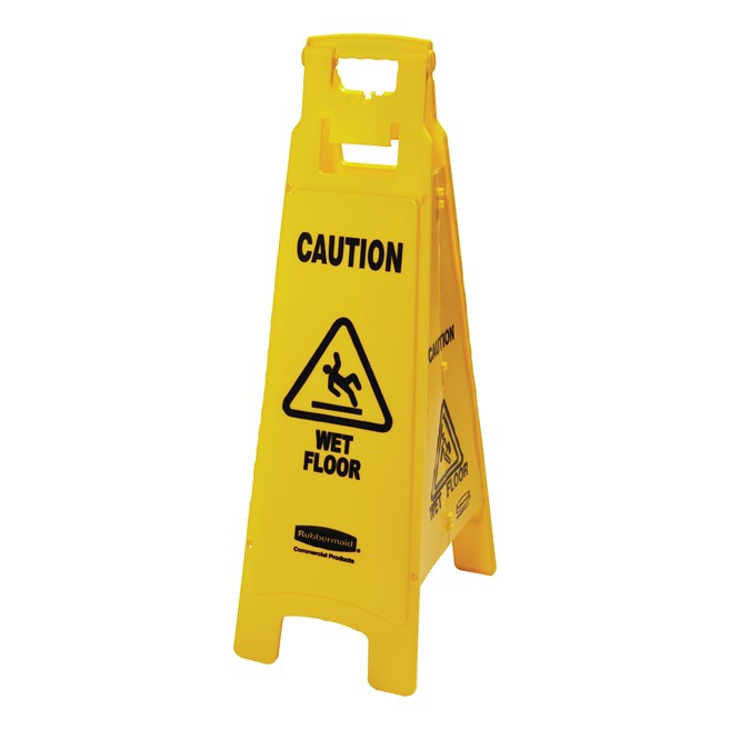 Ce panneau léger affiche « Attention sol glissant » sur 4 côtés pour assurer une communication efficace en matière de sécurité. Sa couleur et ses indications sont conformes ANSI/OSHA.