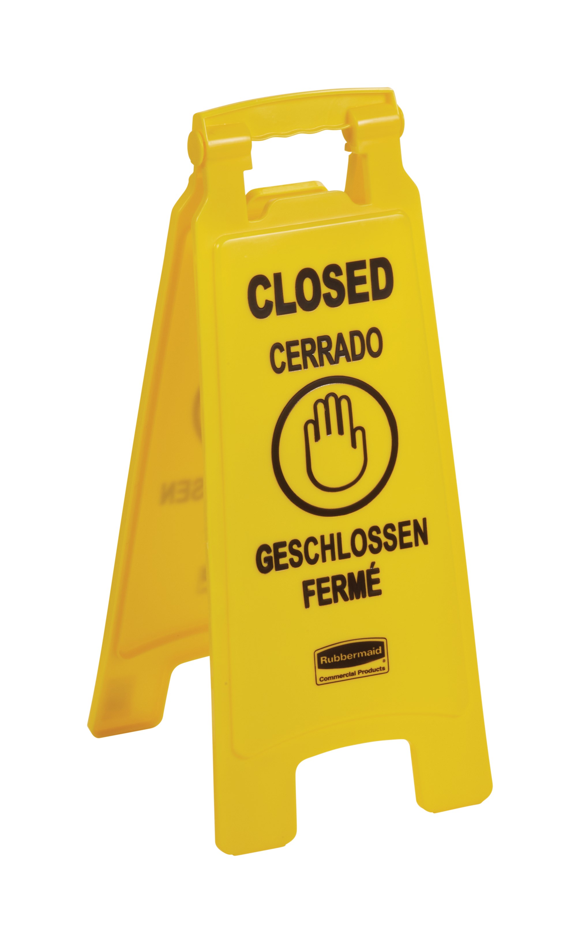 Floor Sign with Multilingual “Closed” Imprint FG611278 is a standard, two sided, quality floor sign.