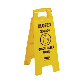 Floor Sign with Multilingual “Closed” Imprint FG611278 is a standard, two sided, quality floor sign.