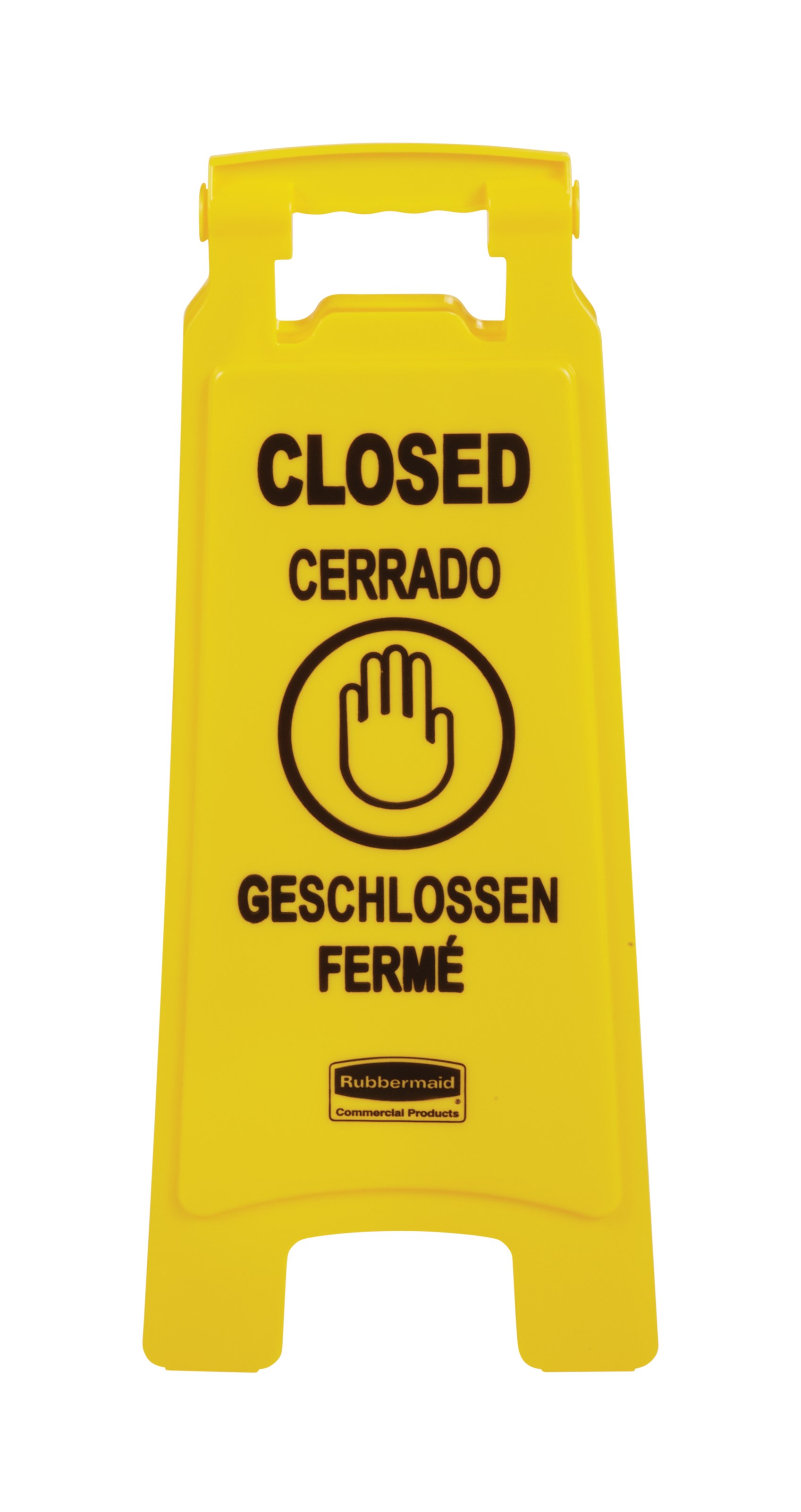 Floor Sign with Multilingual “Closed” Imprint FG611278 is a standard, two sided, quality floor sign.