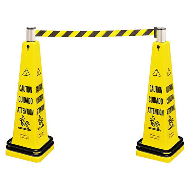 Barricade system is a complete, expandable system for quick deployment and effective multilingual safety communication. ANSI/OSHA- compliant Colour and graphics.