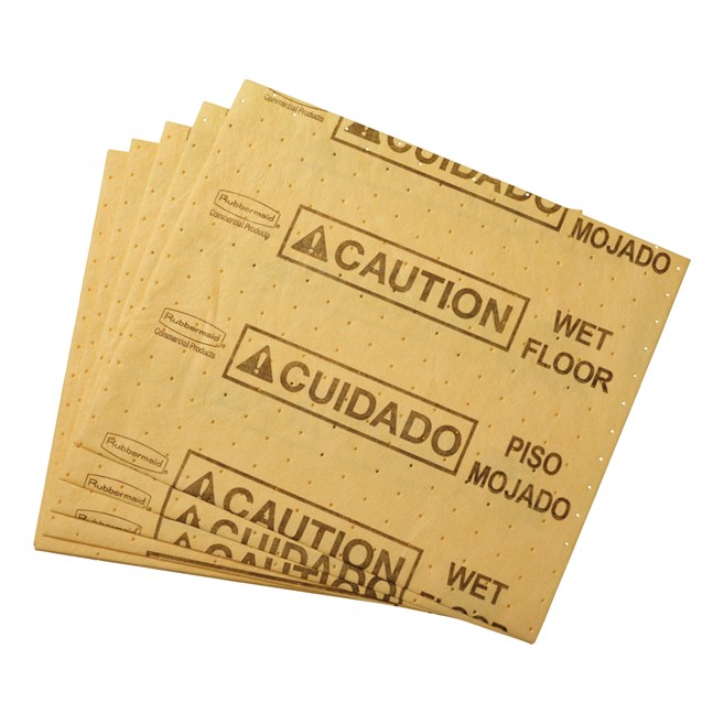 Effective way to deal immediately with spills, covering the spilled liquid and alerting pedestrians with its bright yellow color.