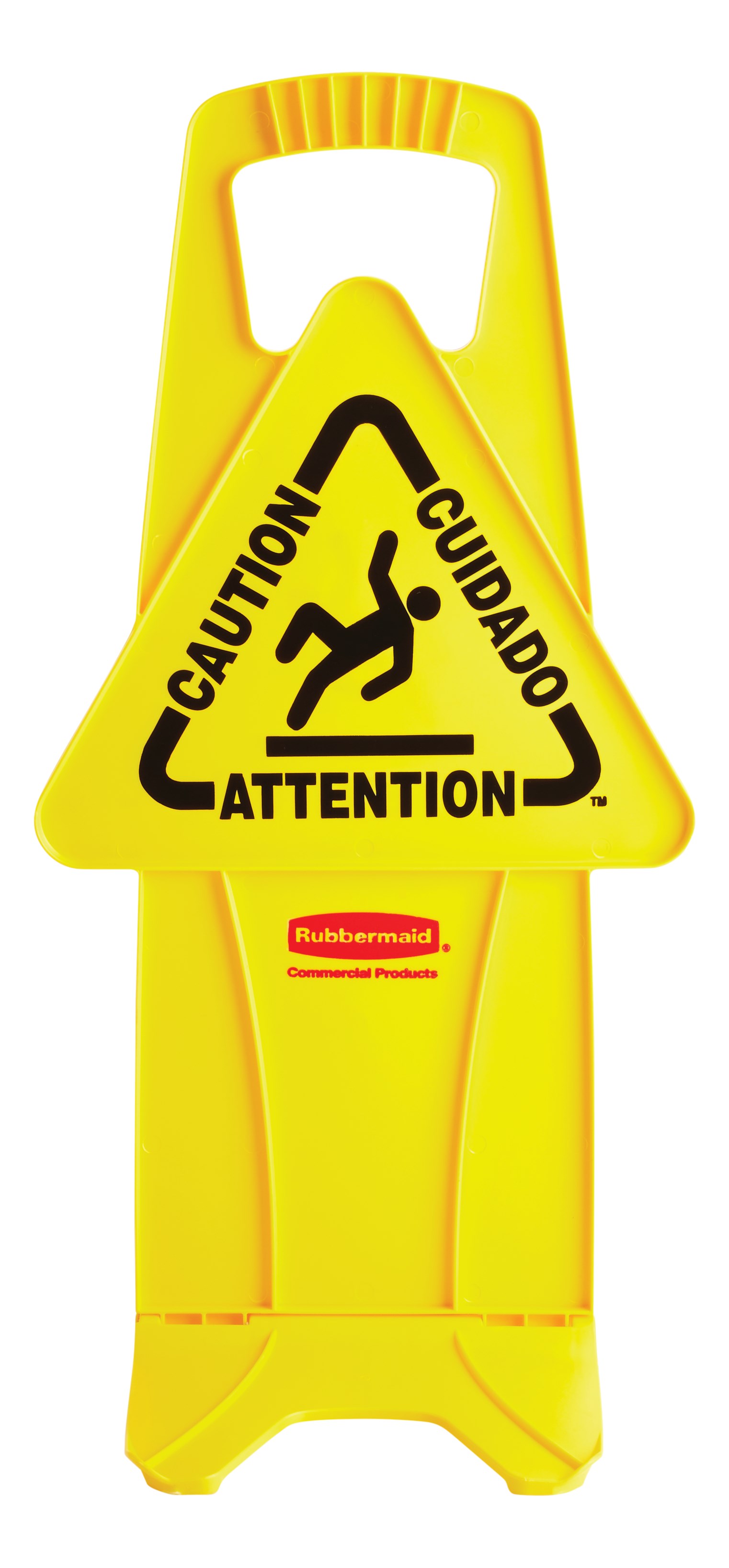 Unique “no tip” design is 2-sided for effective multilingual safety communication that utilizes ANSI/OSHA-compliant color and graphics.