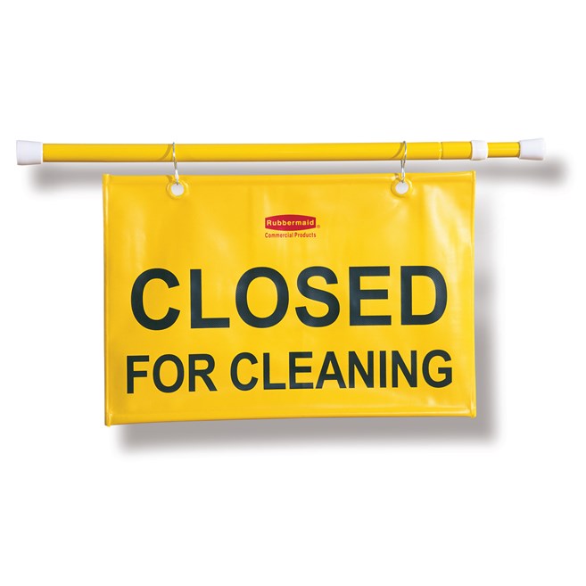Rubbermaid Closed for Cleaning Safety Hanging Sign, Sold as 1 Each Rubbermaid Closed for Cleaning Safety Hanging Sign, Sold as 1 Each