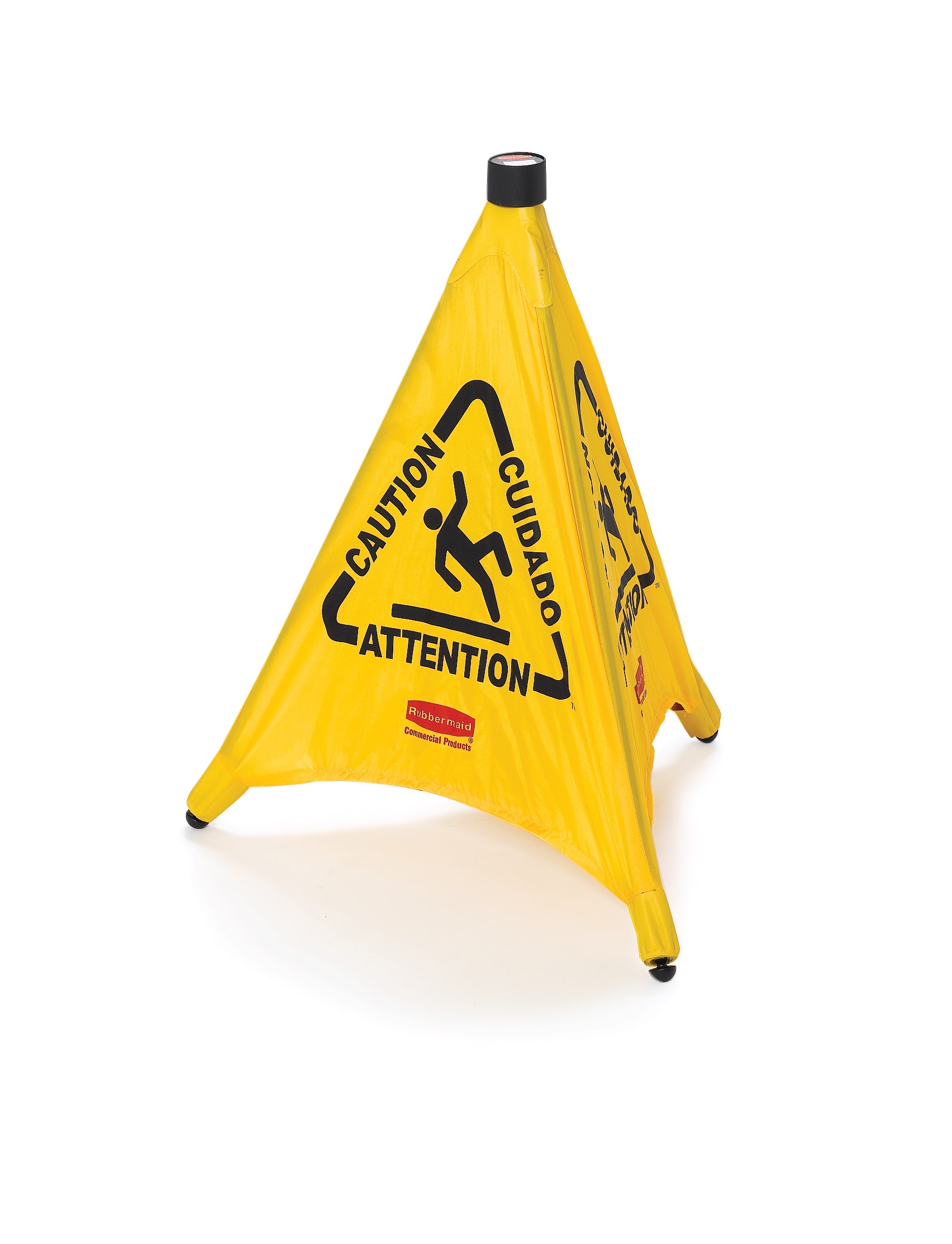 Multilingual "Wet Floor" Pop Up Floor Cone, 20", Yellow