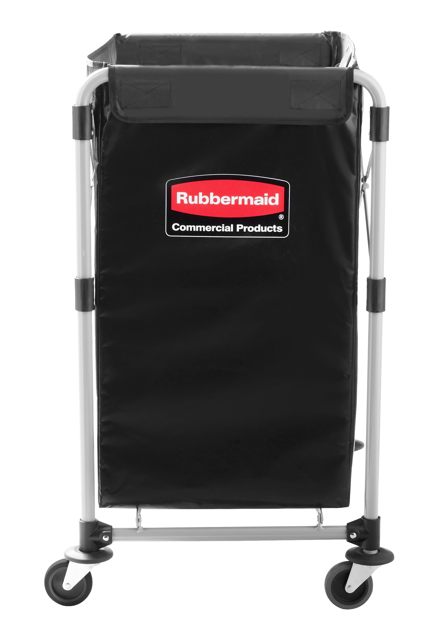 Rubbermaid Commercial 1881749 Executive 系列折疊式 X-Cart 籃，4 蒲式耳，220 磅承重，黑色。