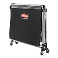 The Rubbermaid Commercial 1881750 Executive Series Collapsible X-Cart Basket, 8-Bushel, 220 lbs load capacity, Black.