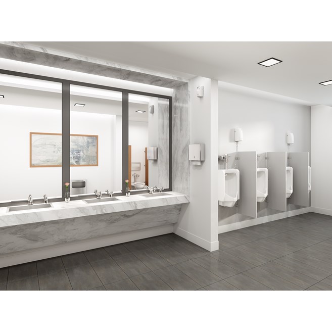 The AutoFlush® Clamp for toilets is a touch-free, sensor-activated system that eliminates the potential for cross-contamination and promotes good hygiene.