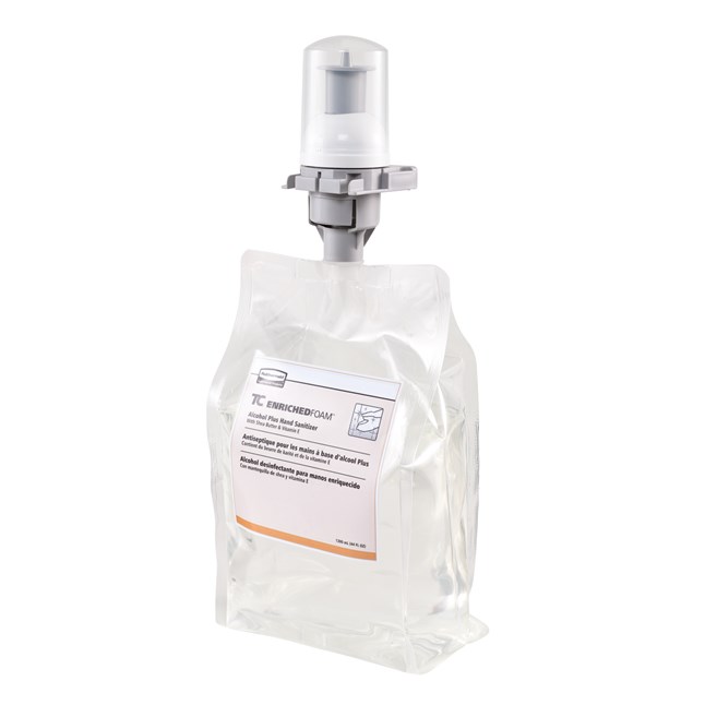 The Alcohol Plus Foam Hand Sanitizer refill is for use in a FLex™ Dispenser. The moisture enriched sanitizer formula dispenses in a light, airy consistency that acts quickly to kill microorganisms on hands. Use frequently between handwashes to maintain hand hygiene.