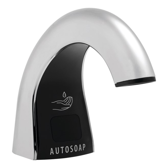 The OneShot® Lotion System includes a touch-free, automatic dispenser that helps prevent the spread of germs and bacteria. Luxurious hand soap formula encourages healthy handwashing, and Smart Sensor™ technology detects hands, automatically delivering the perfect amount of soap — every time. The OneShot® Lotion Starter Kit includes Chrome/Black Lotion Dispenser (FG401528), 800 ml Hand Soap Refill and 4 D Batteries.