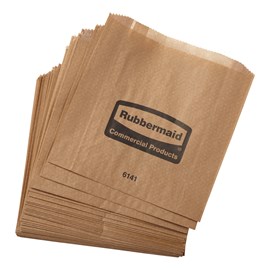 The Rubbermaid Commercial Waxed Sanitary Napkin Bags are waxed bags that are meant to line feminine hygiene bins, making them easier to clean.