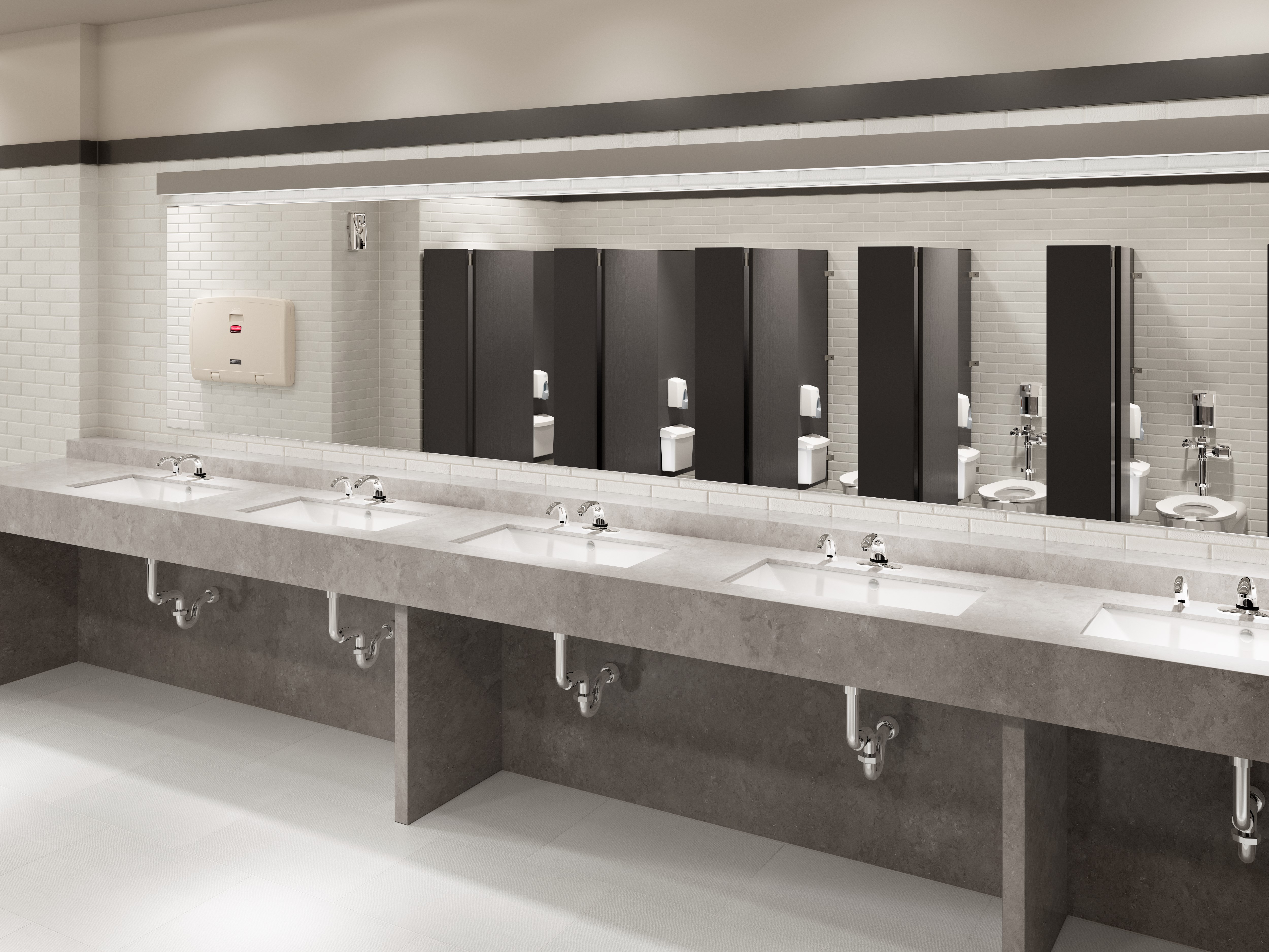 The AutoFaucet® is a user-friendly, automatic faucet that utilizes Surround Sensor™ Technology to dispense water only when needed. Touch-free activation helps reduce cross-contamination on user's hands.