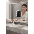 The AutoFoam Dispenser is a touch-free, wall-mounted system that dispenses controlled amounts of foam soap or sanitizer automatically to help prevent the spread of germs.